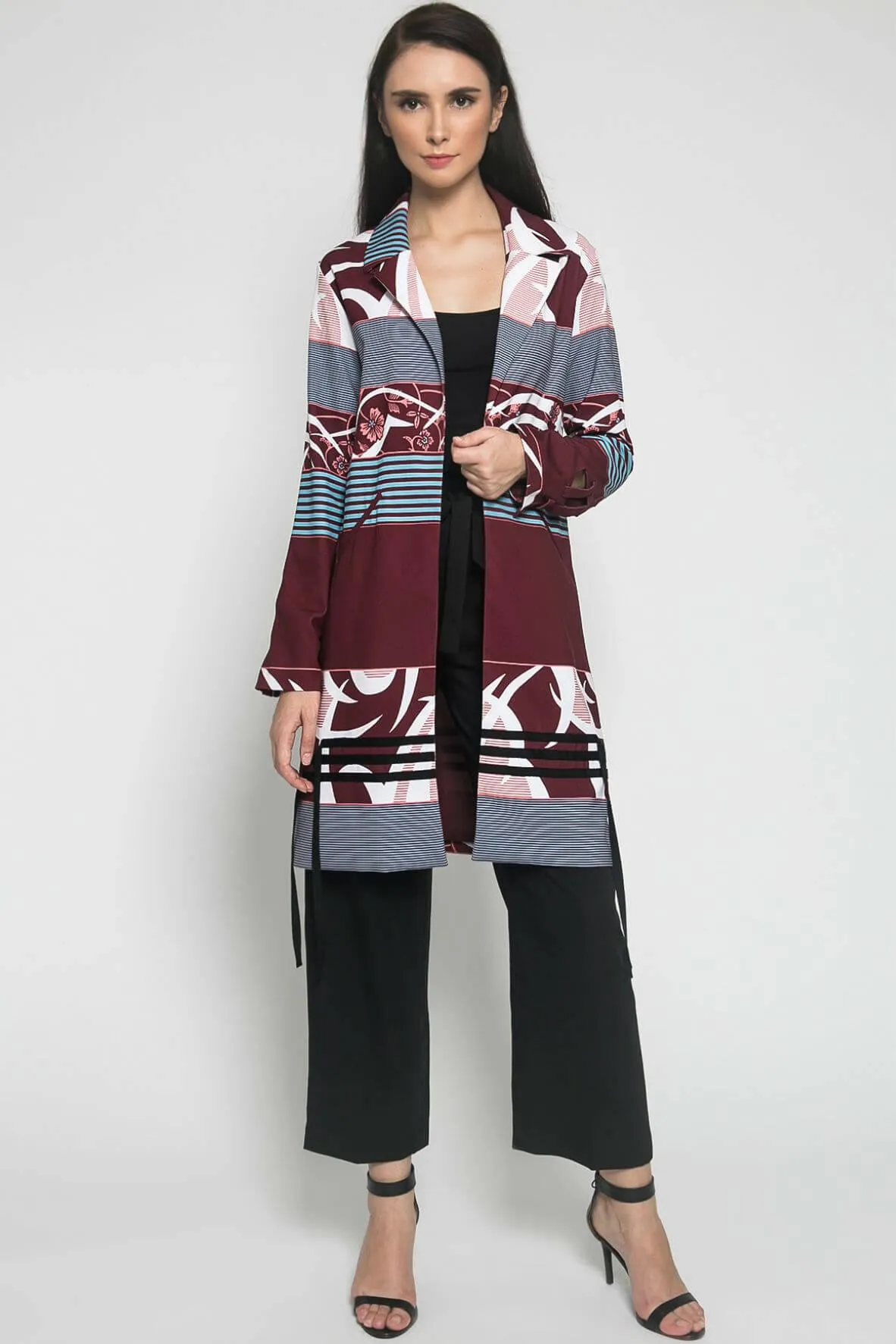 Ladies Coat Polyester Print