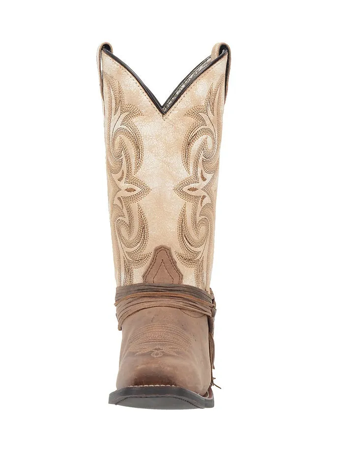 Laredo 51091 Womens Myra Leather Boot Sand and White