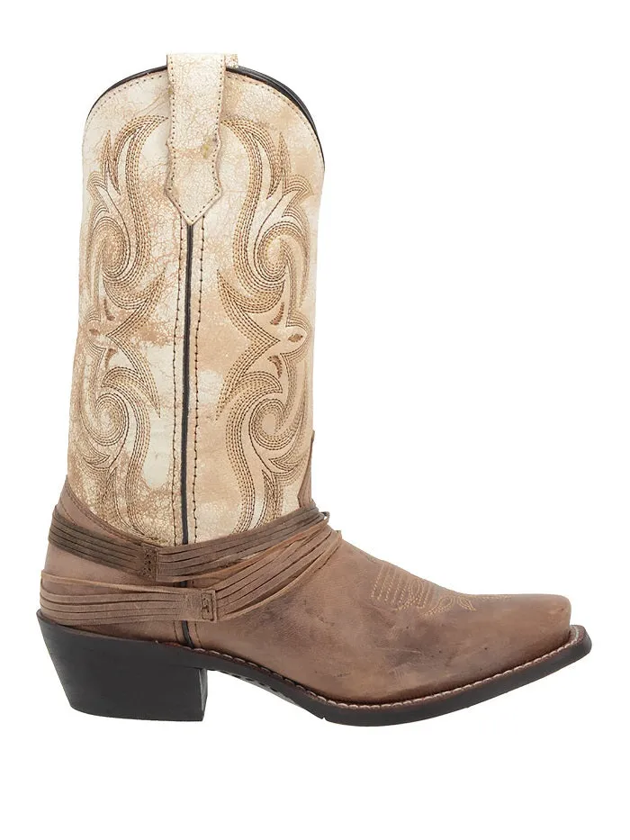 Laredo 51091 Womens Myra Leather Boot Sand and White