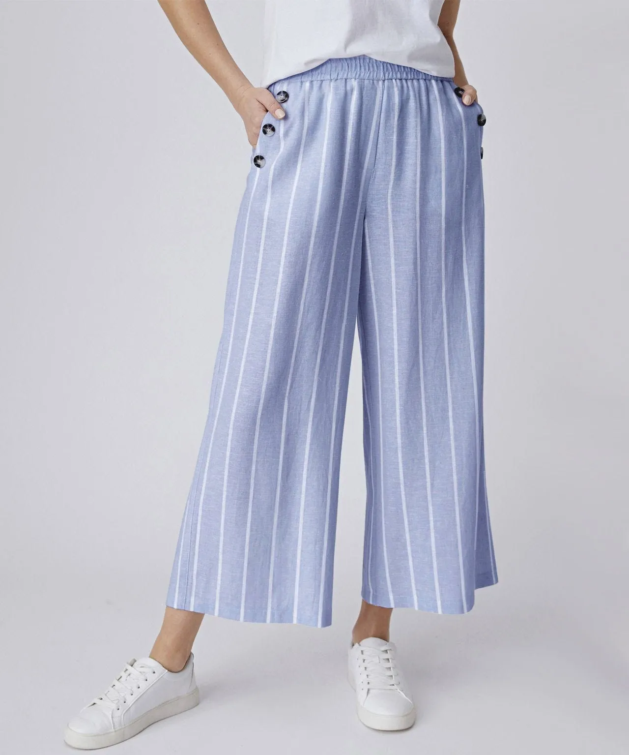 Linen Rich Crop Trousers