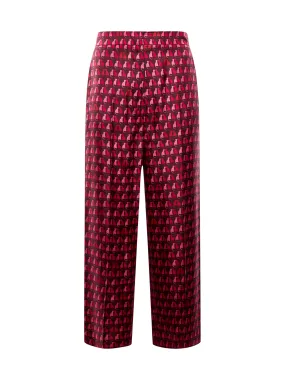 Max Mara Studio All-Over Patterned Wide Leg Trousers