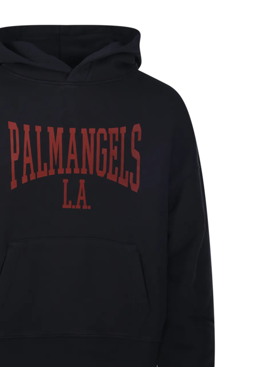 MEN PALM ANGELS BLACK COTTON COLLEGE HOODY