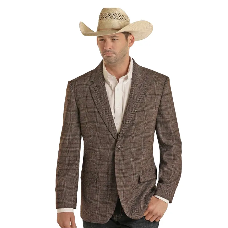 Men's Chocolate Plaid Sport Coat | BM96C03704