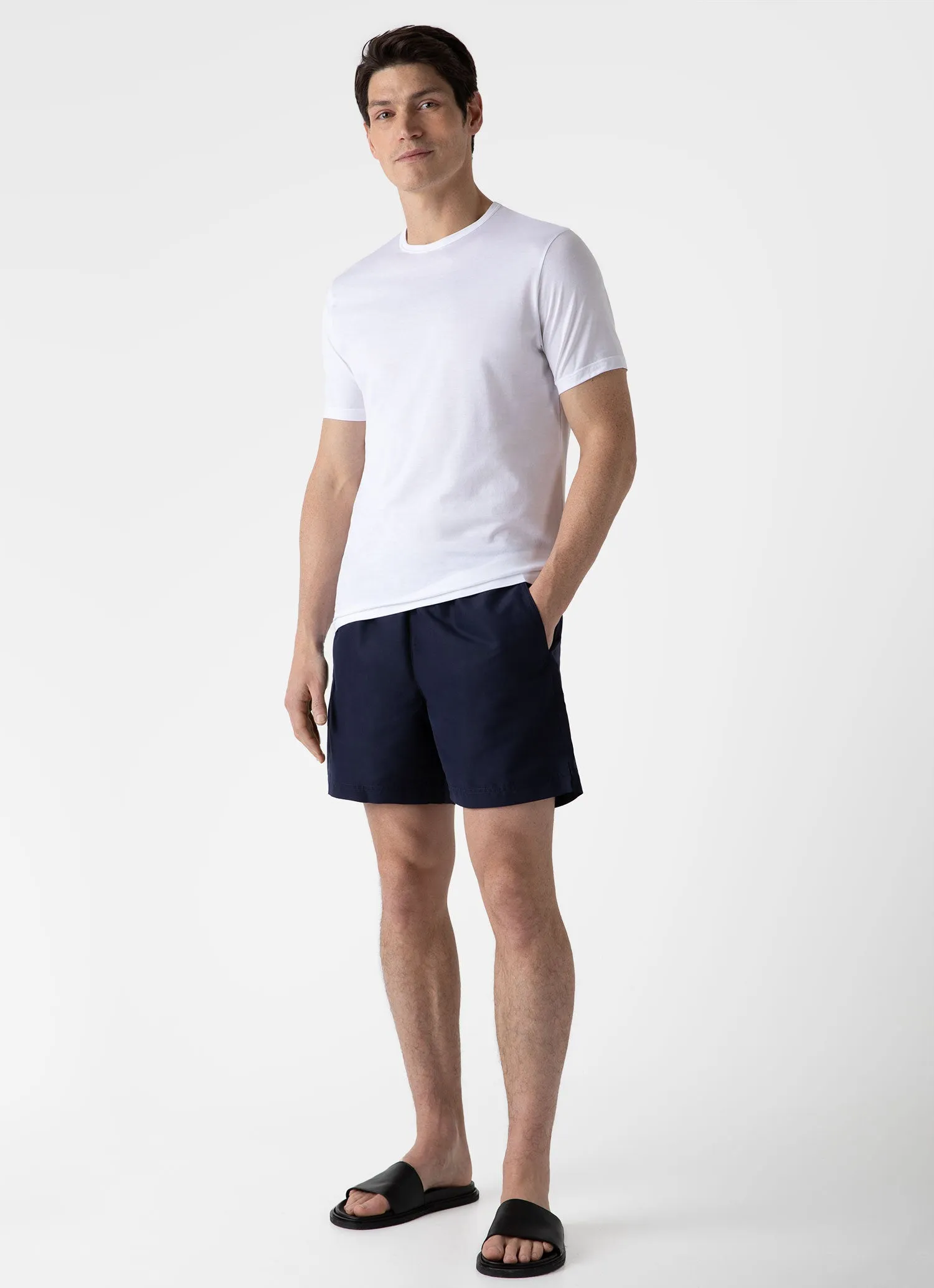 Men's Drawstring Swim Shorts in Navy