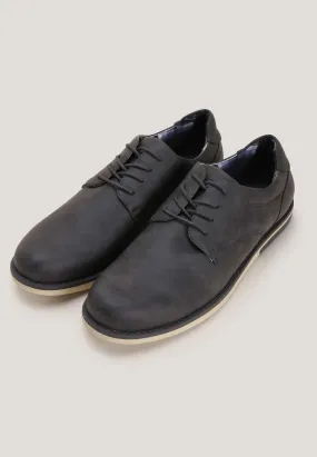 Mens Grey Casual Lace Up Shoes