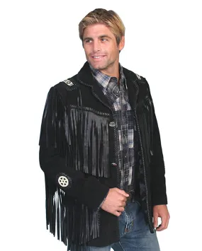 Men's Hand Laced Bead Trim Coat