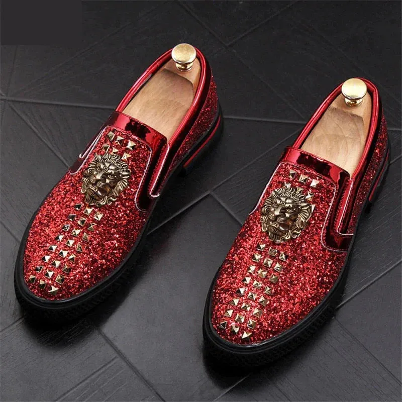 Men's Luxury Slip On Height Increasing Wedding Party Dress Shoes