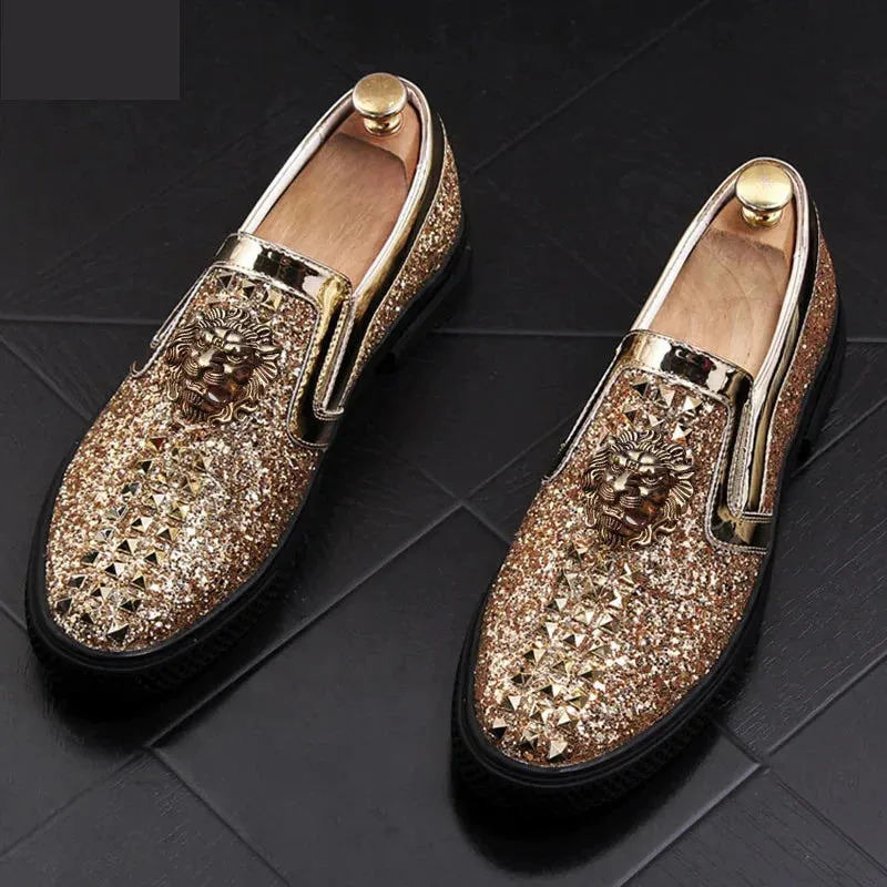 Men's Luxury Slip On Height Increasing Wedding Party Dress Shoes