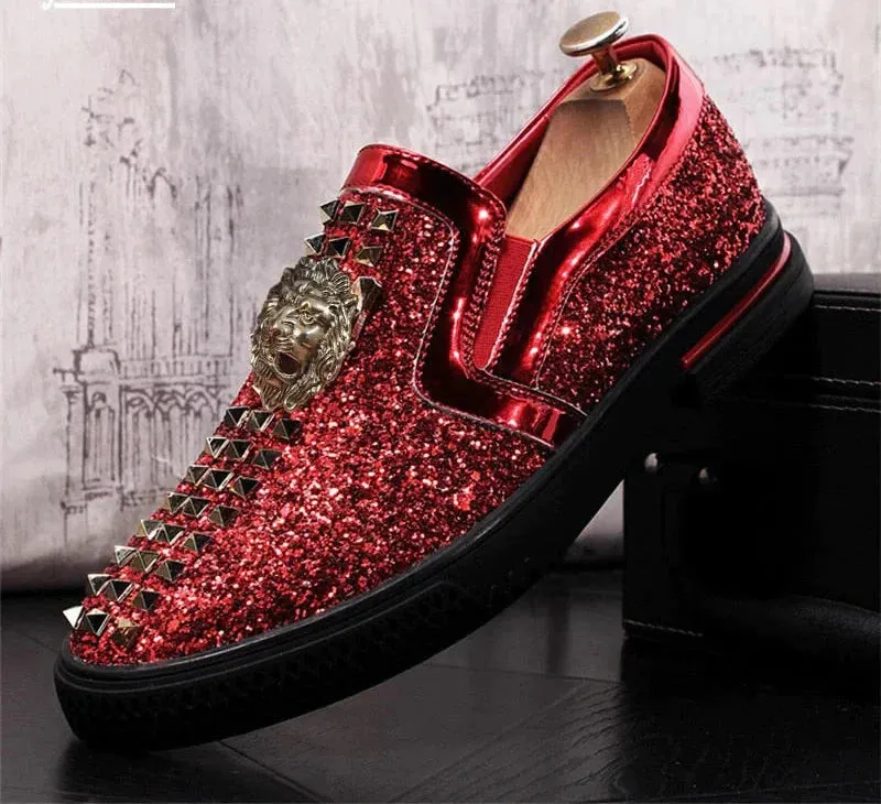 Men's Luxury Slip On Height Increasing Wedding Party Dress Shoes