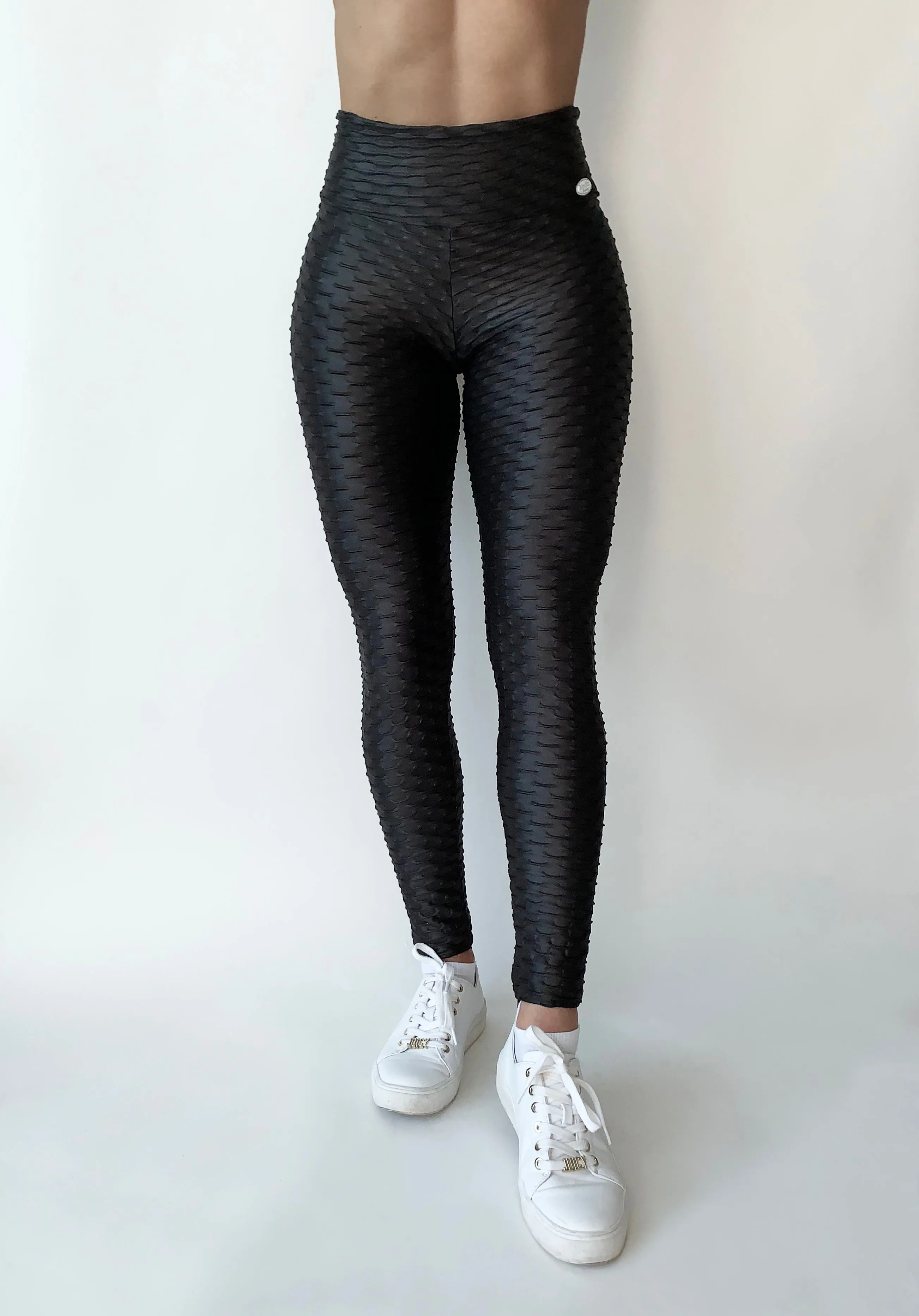 Metallic Honeycomb High waisted Leggings