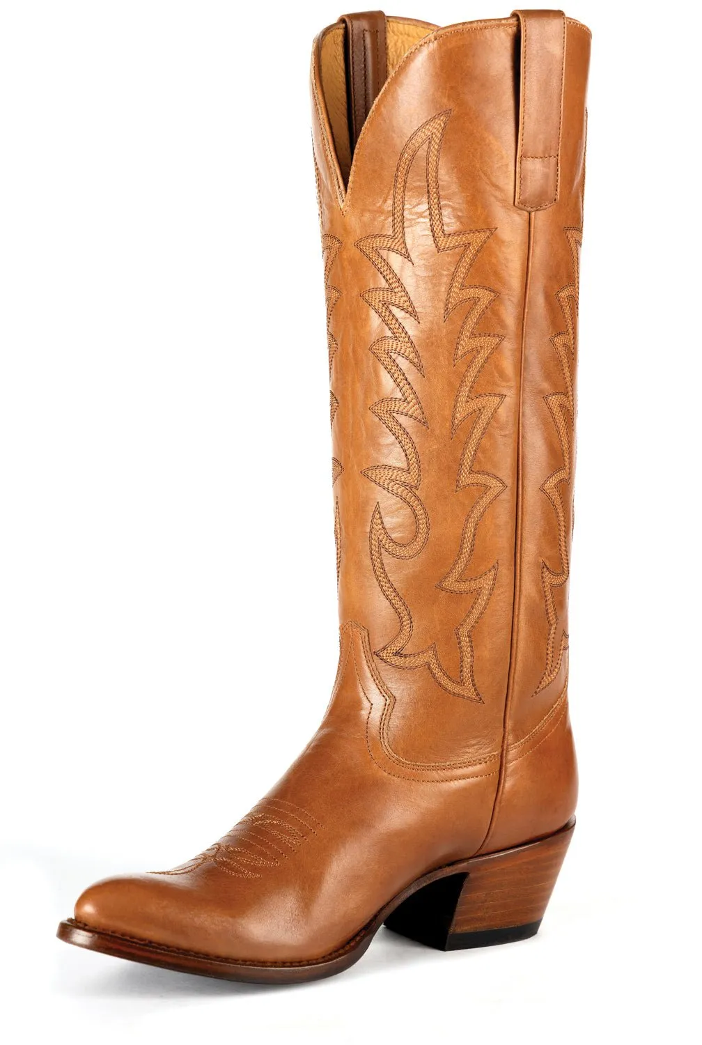 Miss Macie Bean Womens Tan Leather Elle on Wheels Fashion Boots