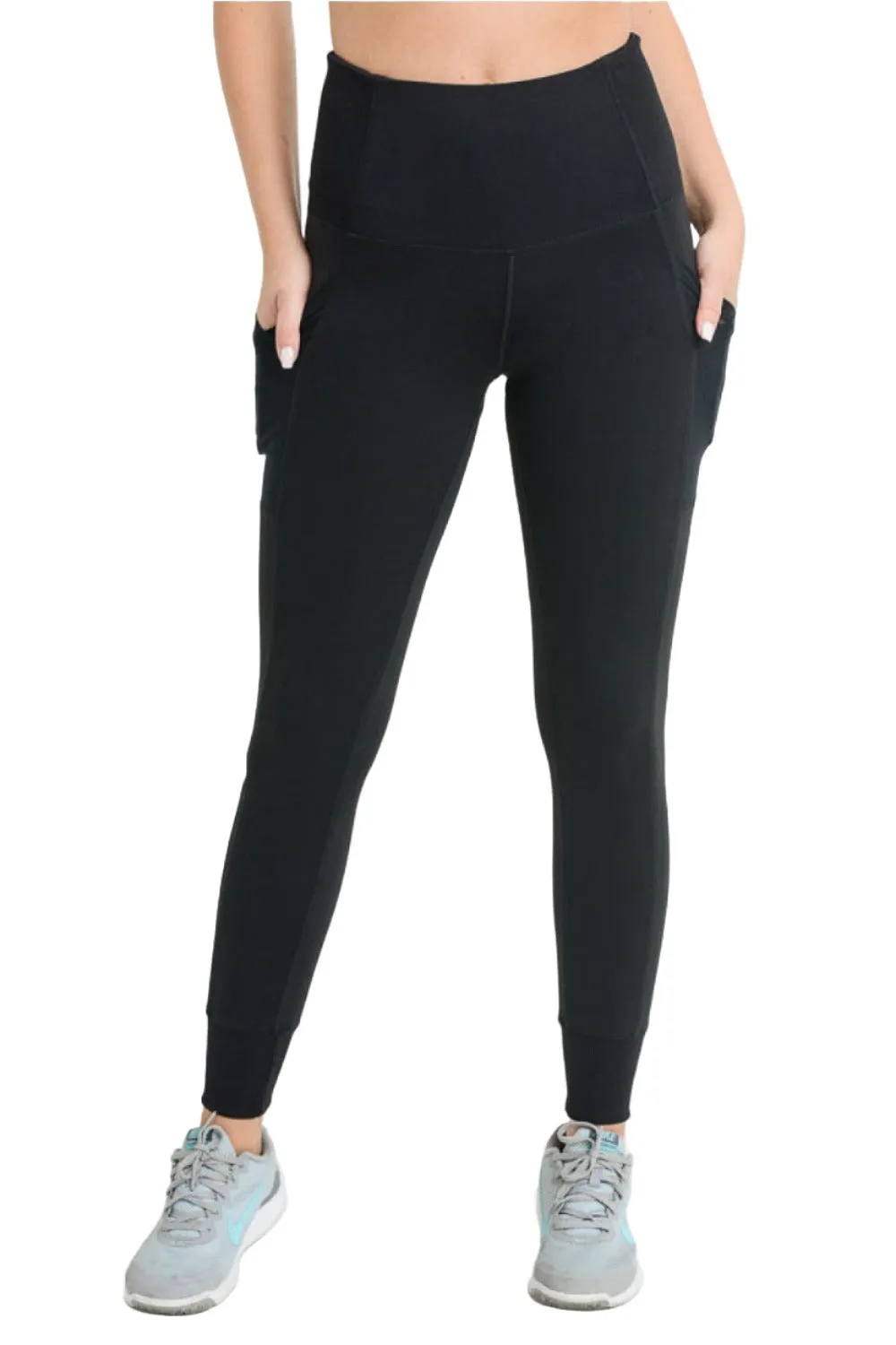 Mono B Ribbed & Cuffed Overlay Pocket Leggings AP2037