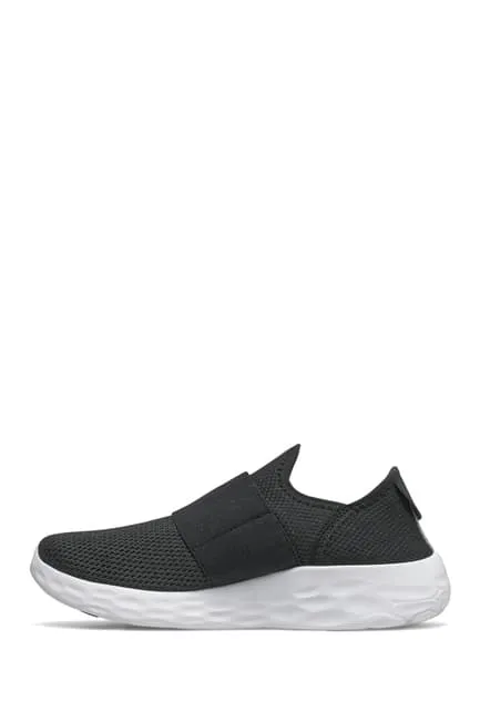 New Balance Mens Fresh Foam Slip On Sneaker- Black Red Trim