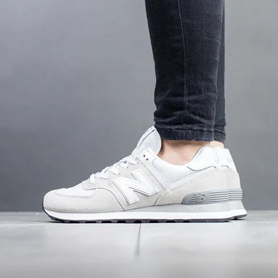 New Balance Womens WL574EW Lifestyle Sneaker- Overcast White