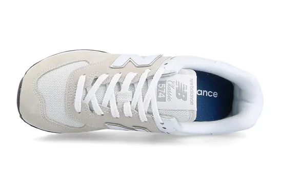 New Balance Womens WL574EW Lifestyle Sneaker- Overcast White