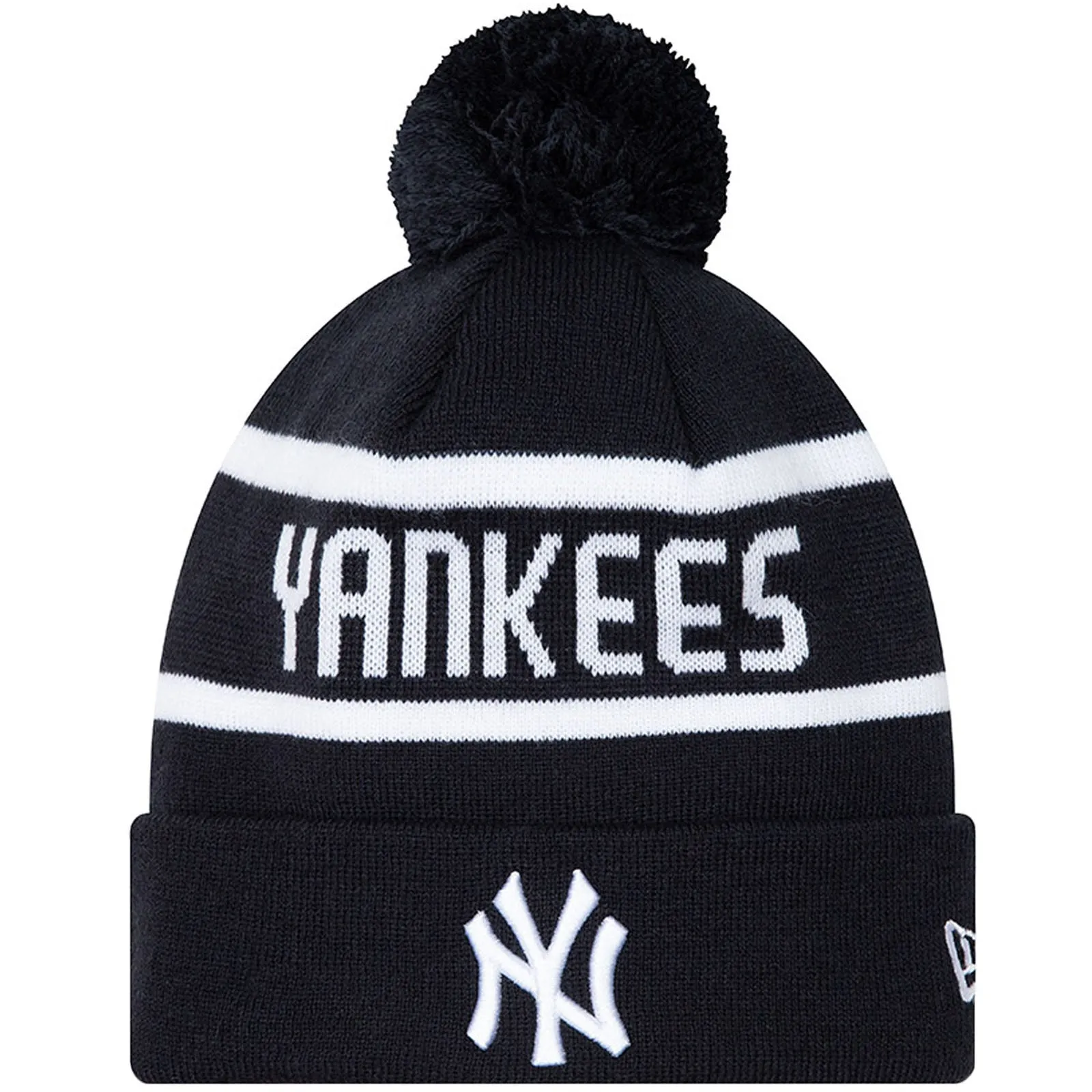 New Era New York Yankees Jake Cuff Knitted Bobble Hat - Blue