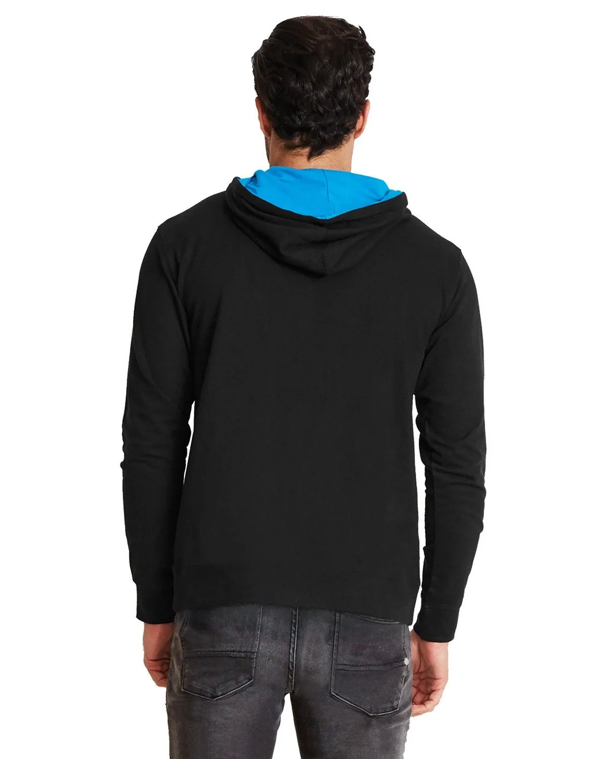 Next Level French Terry Pullover Hoody 9301 Black/ Turquoise