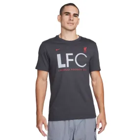 Nike Liverpool FC Mercurial Adult Football T-Shirt (Grey/Gym Red)