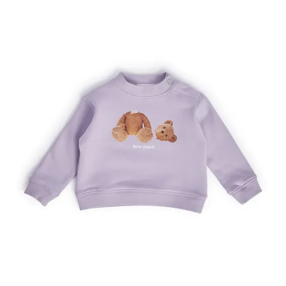 Palm Angels Bear Crew Light Lilac Brown PGXC001S24FLE0013860