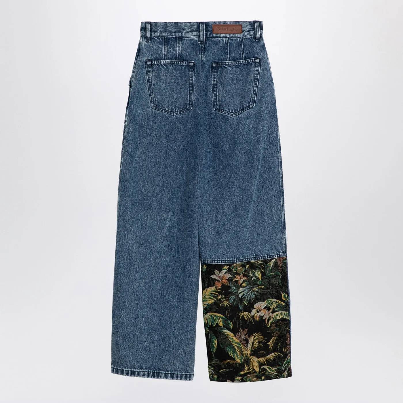 Palm Angels    Palm Angels Baggy Jeans With Jungle Insert