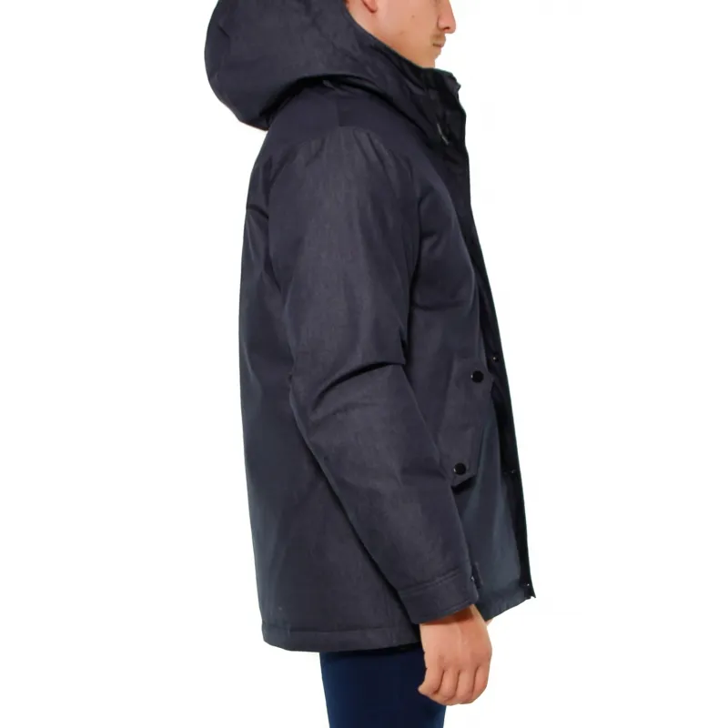 PARKA IN DENIM IMBOTTITURA PIUMA, BLU