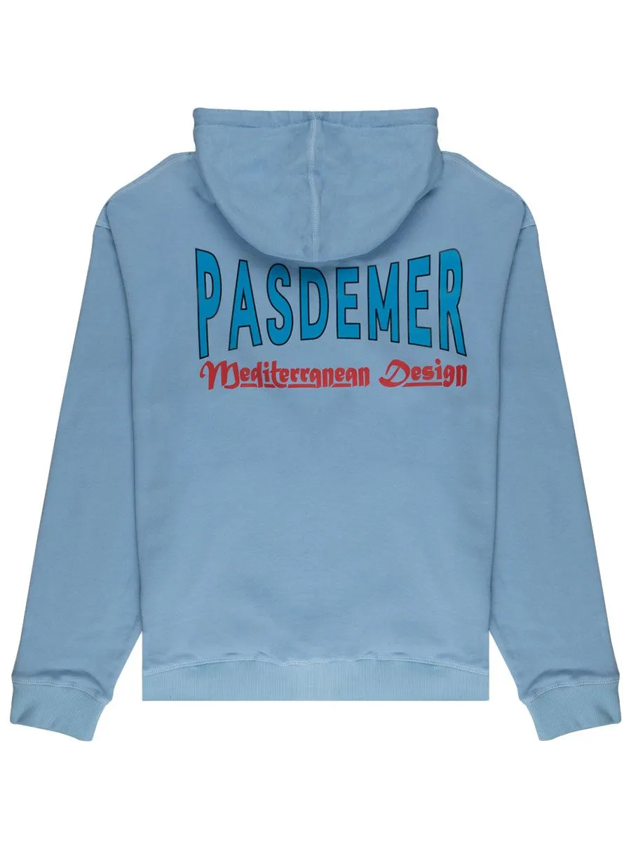 PAS DE MER Med Design Oversize Hoody - Light Blue