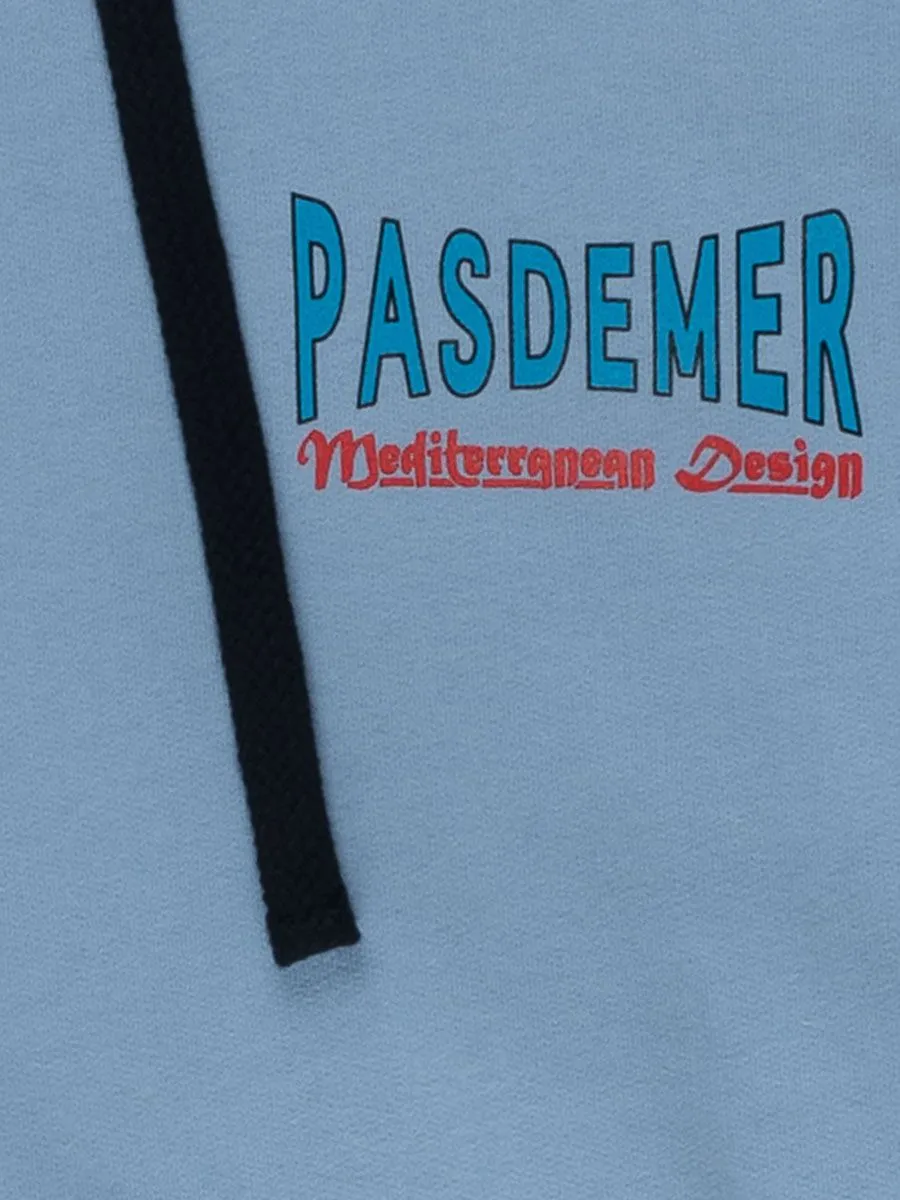 PAS DE MER Med Design Oversize Hoody - Light Blue