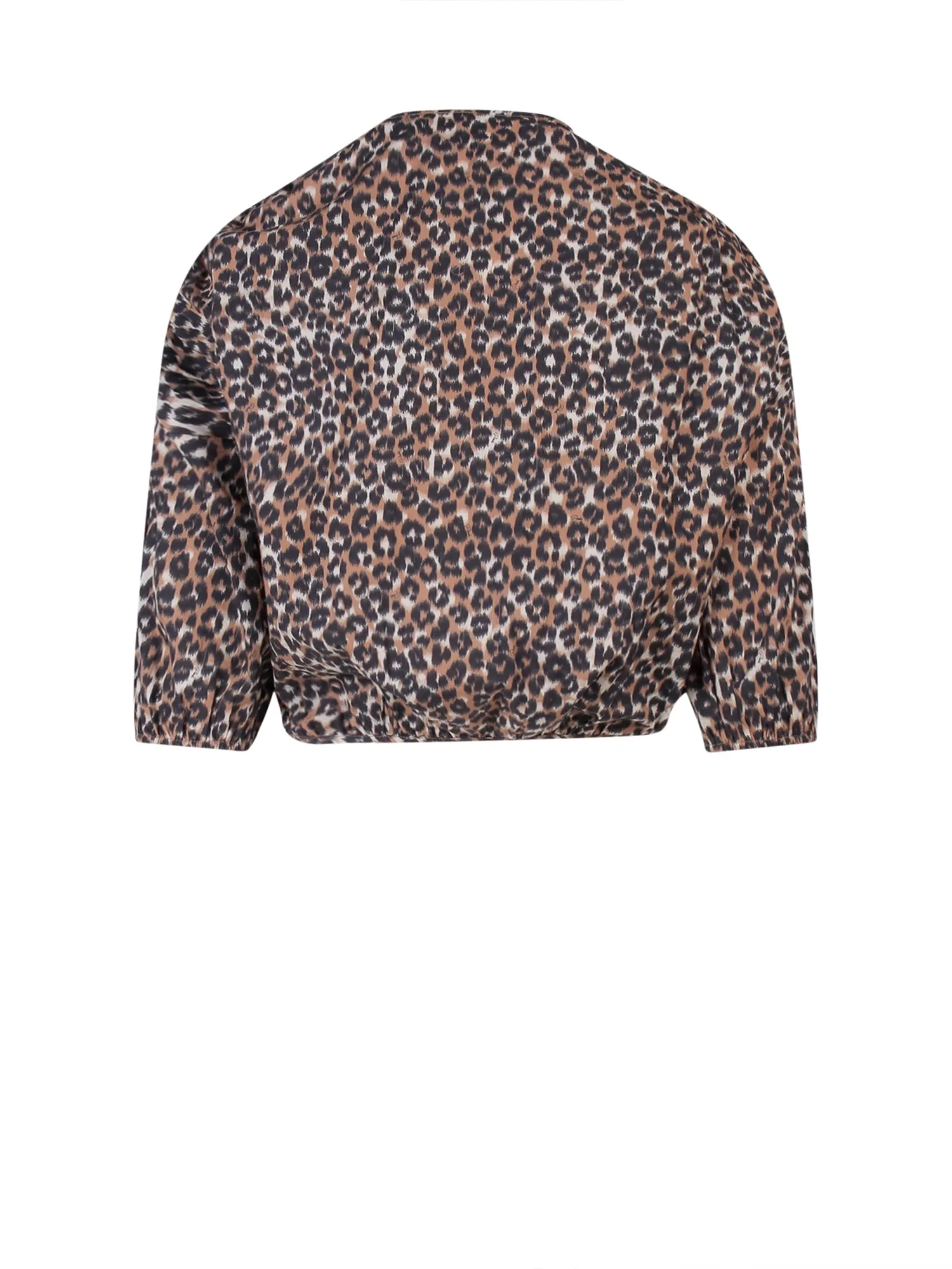 Pinko Leopard Printed Cropped Blouse