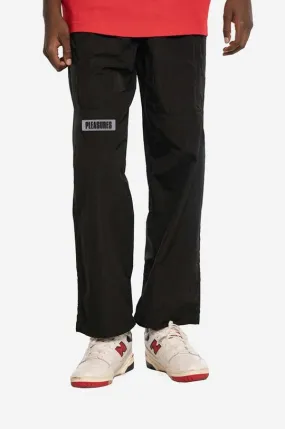 PLEASURES trousers Tidy Hiking Pant men's black color