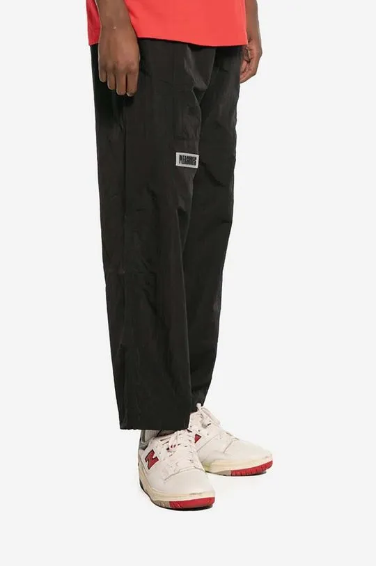 PLEASURES trousers Tidy Hiking Pant men's black color