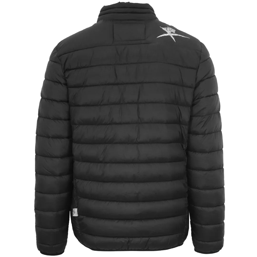 Plein Sport Patch Logo Thin Padded Black Jacket