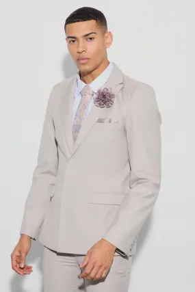 Pocket Square Single Breasted Tailored Jacket