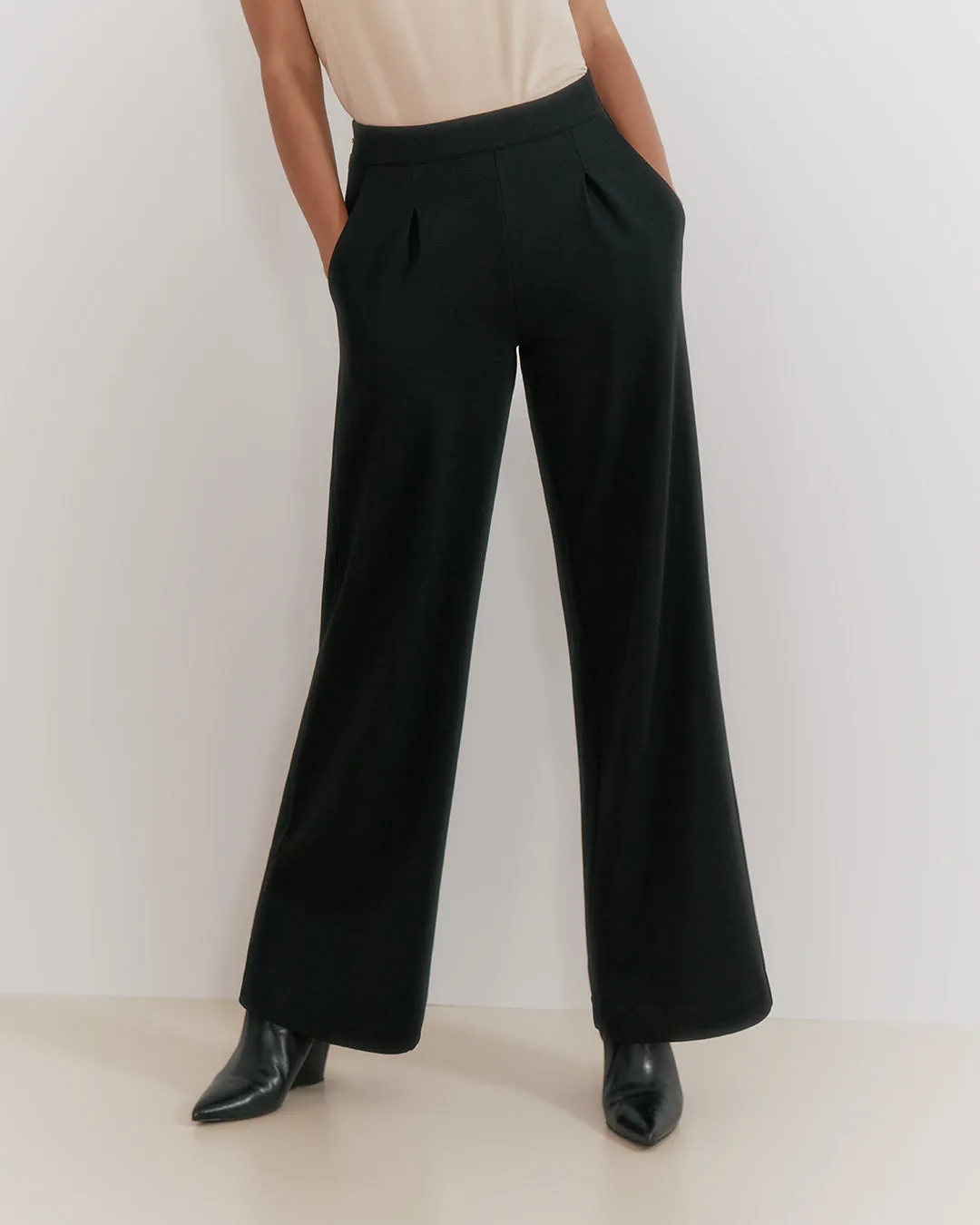 Ponte Wide-Leg Pant