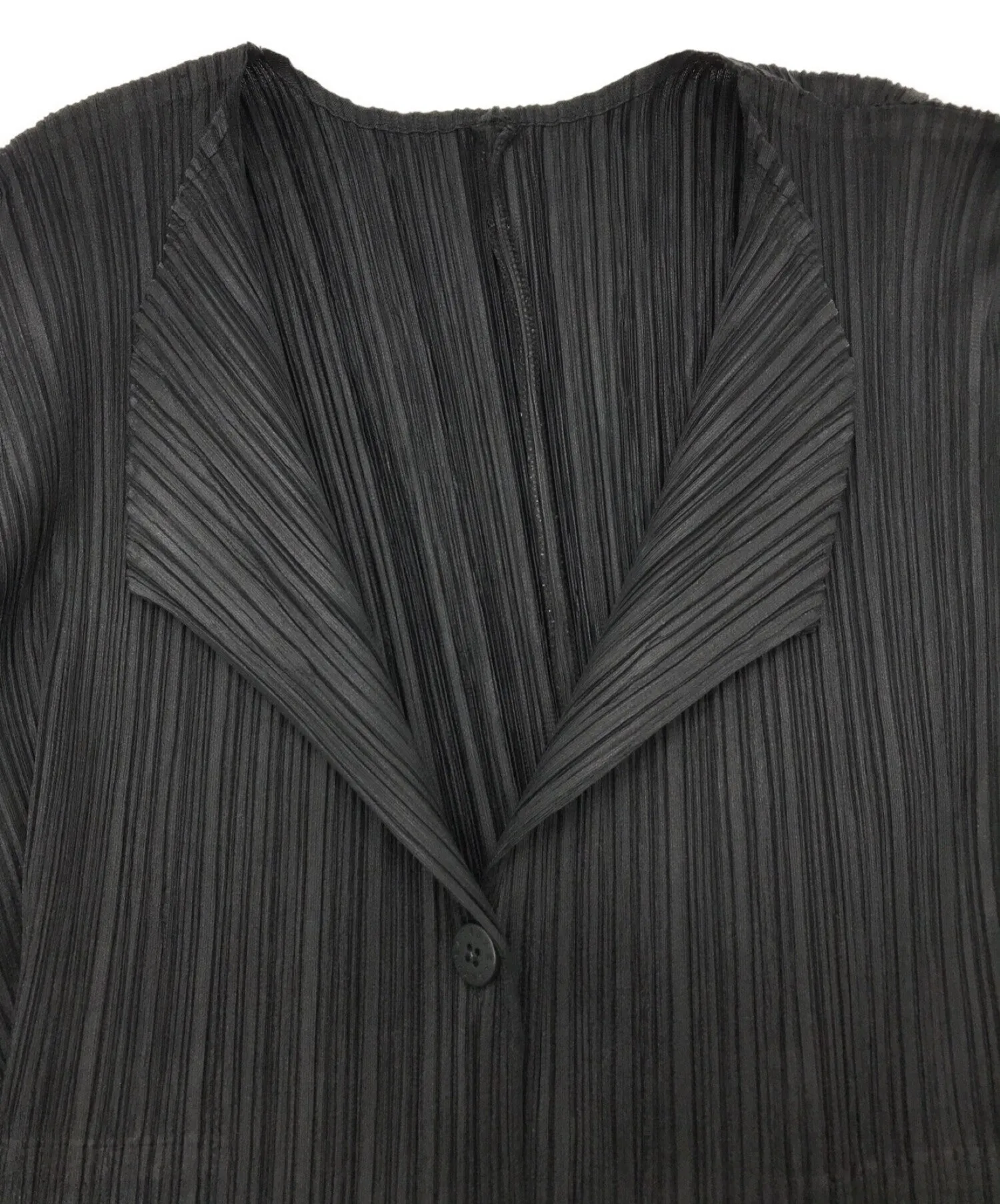 [Pre-owned] PLEATS PLEASE Pleated collarless jacket PP96-JD415