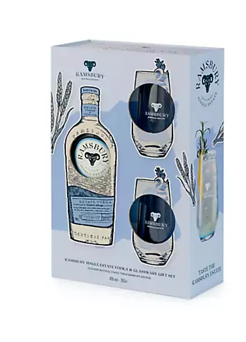 Ramsbury Vodka 70Cl Gift Pack with 2 X Highball Glasses | Kaleidoscope