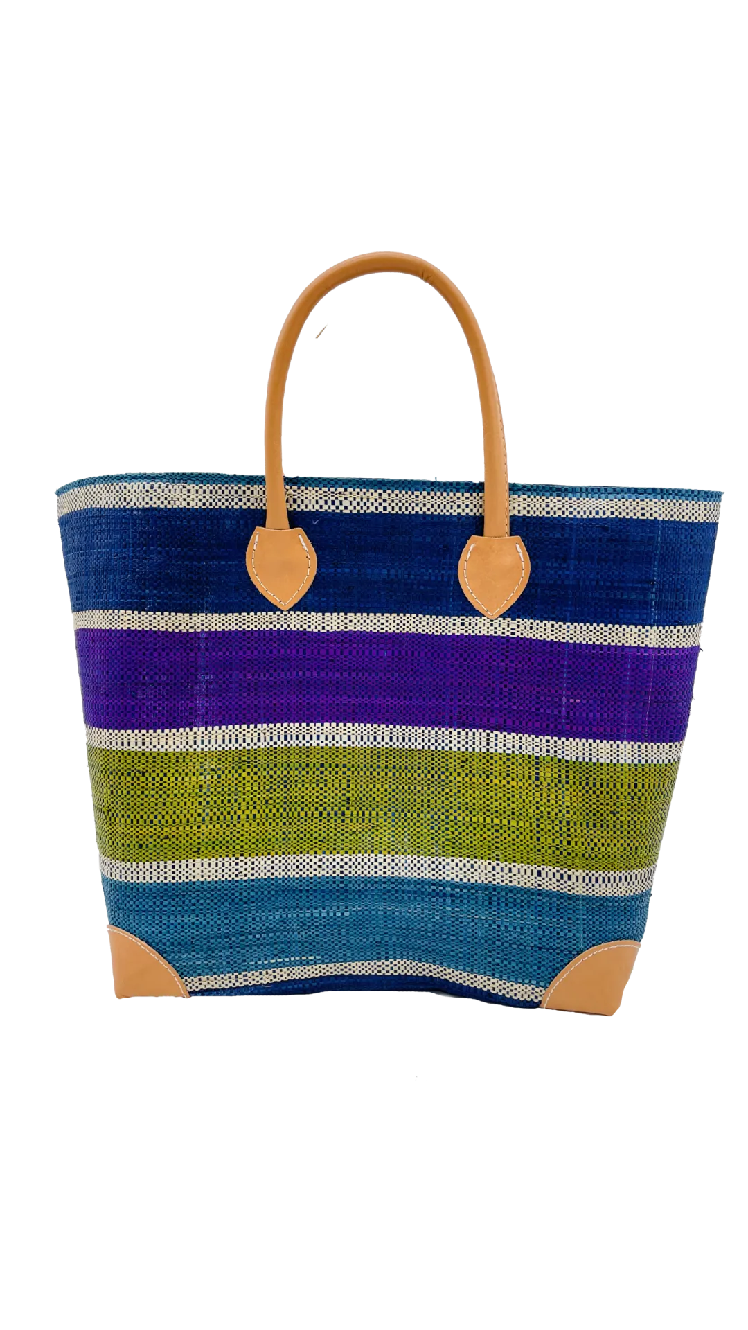 Rayo Stripes Straw Basket Bag