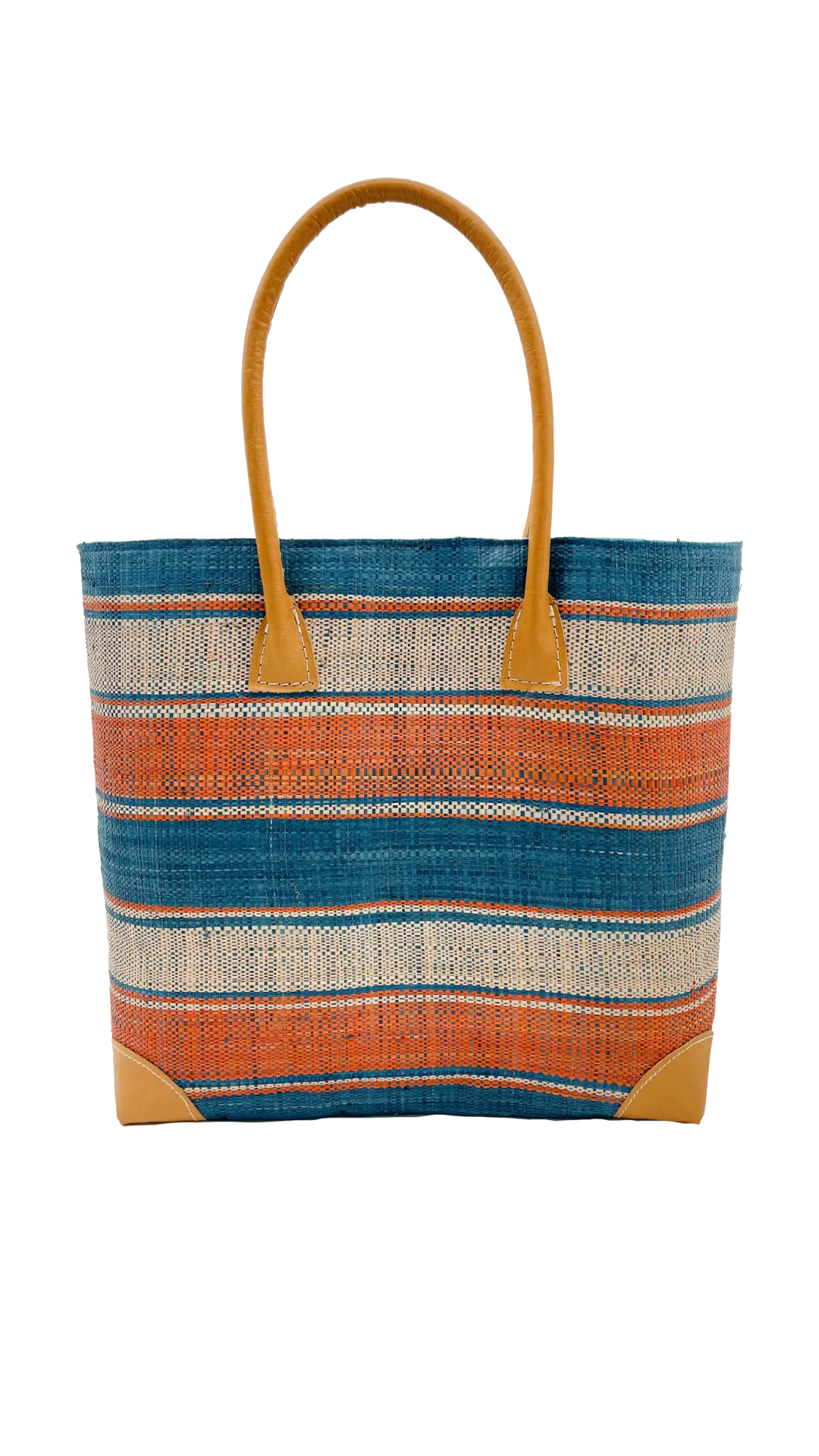 Rayo Stripes Straw Basket Bag