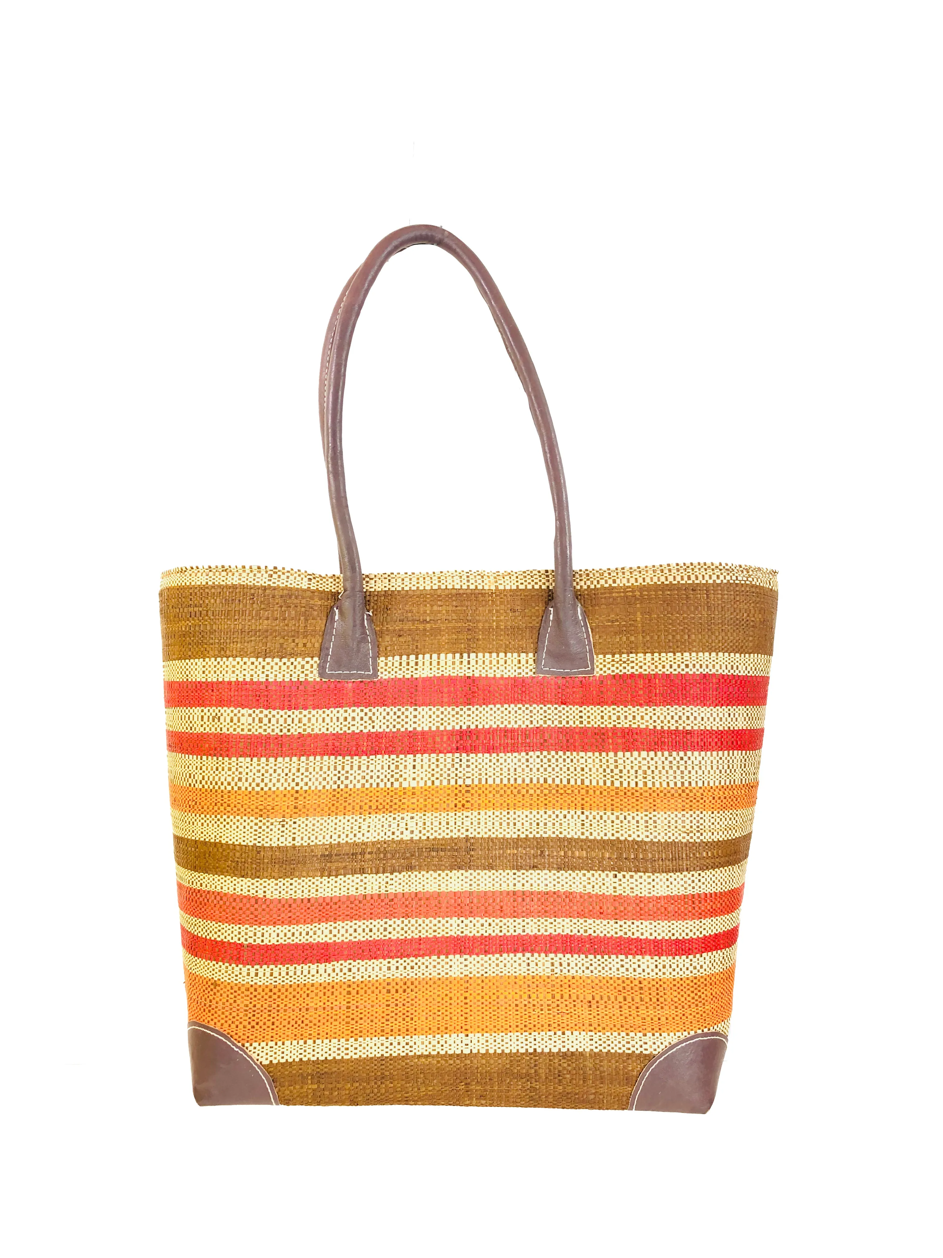 Rayo Stripes Straw Basket Bag