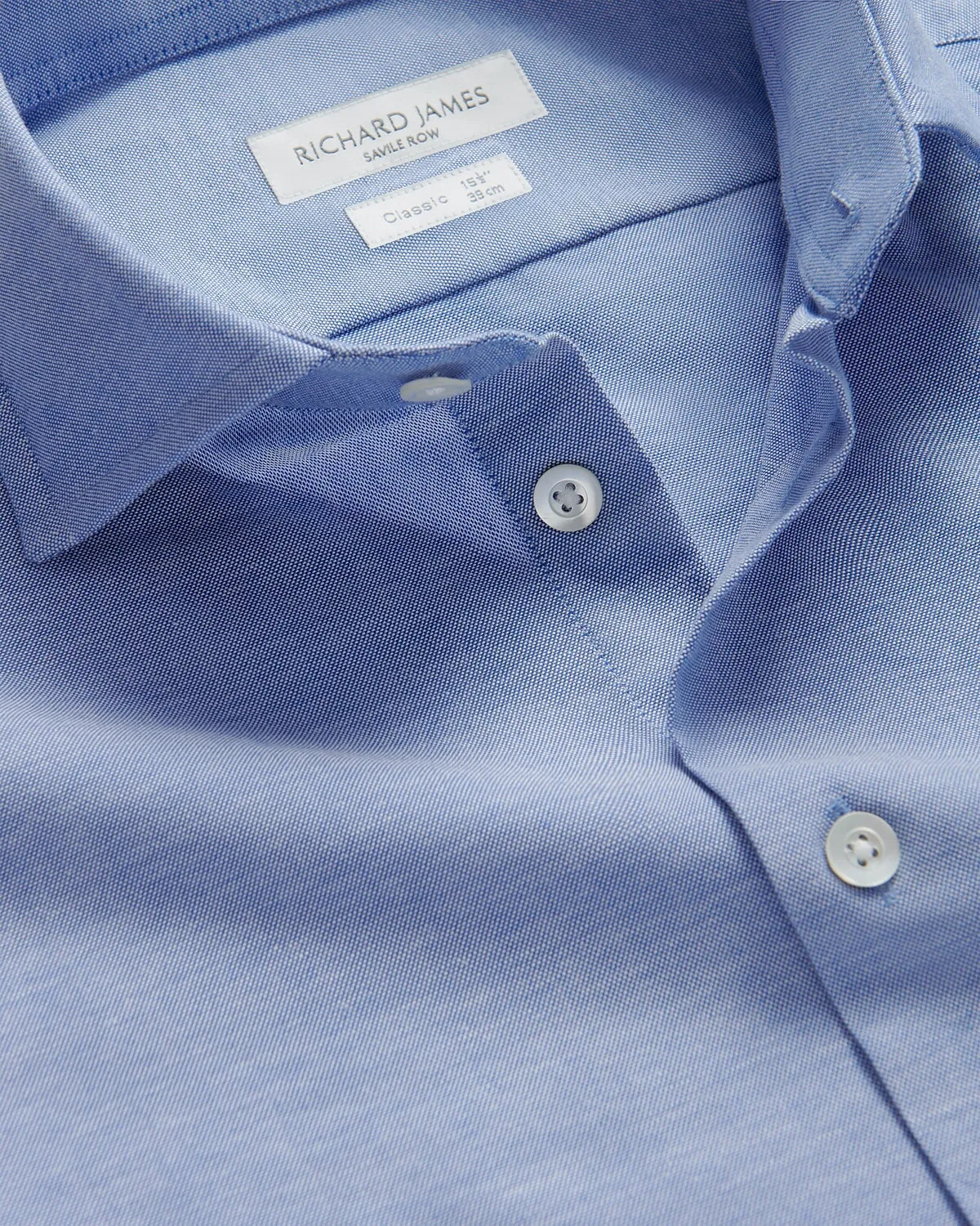 Richard James Textured Shirt Royal Pinpoint