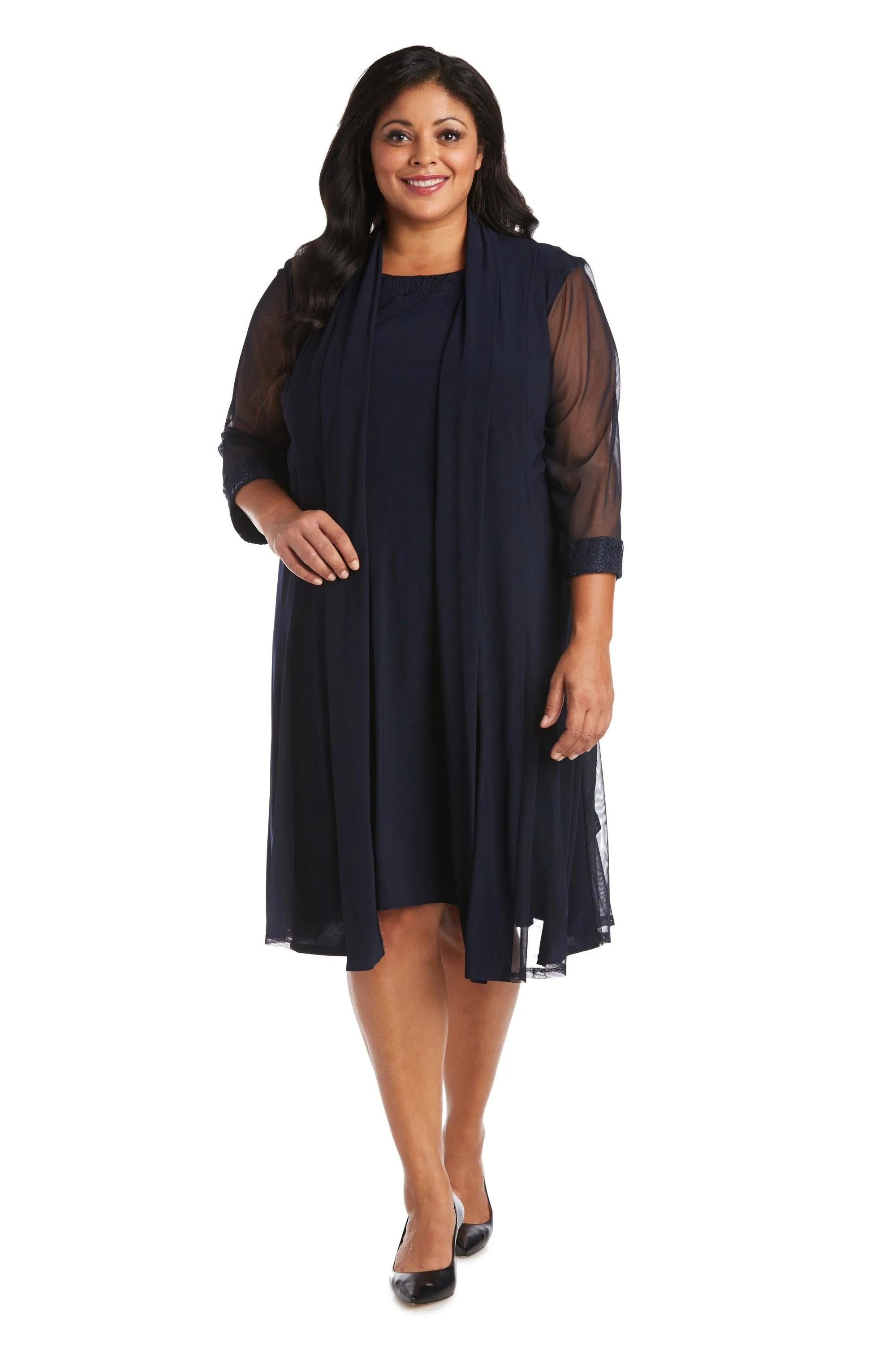 R&M Richards 3221W Plus Size Short Jacket Dress