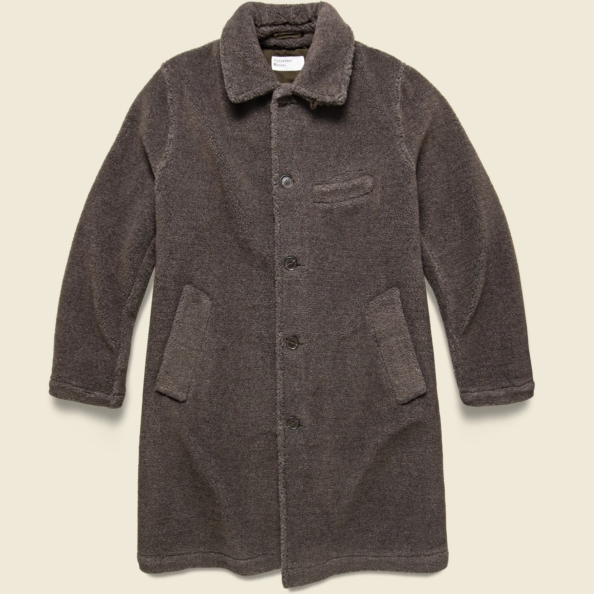 Rocket Fleece Short Overcoat - Brown