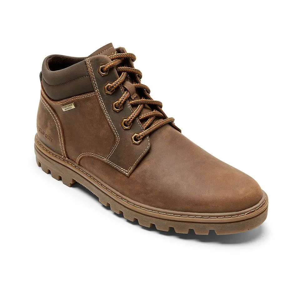 ROCKPORT MEN'S WEATHER OR NOT TAN PLAIN TOE BOOT