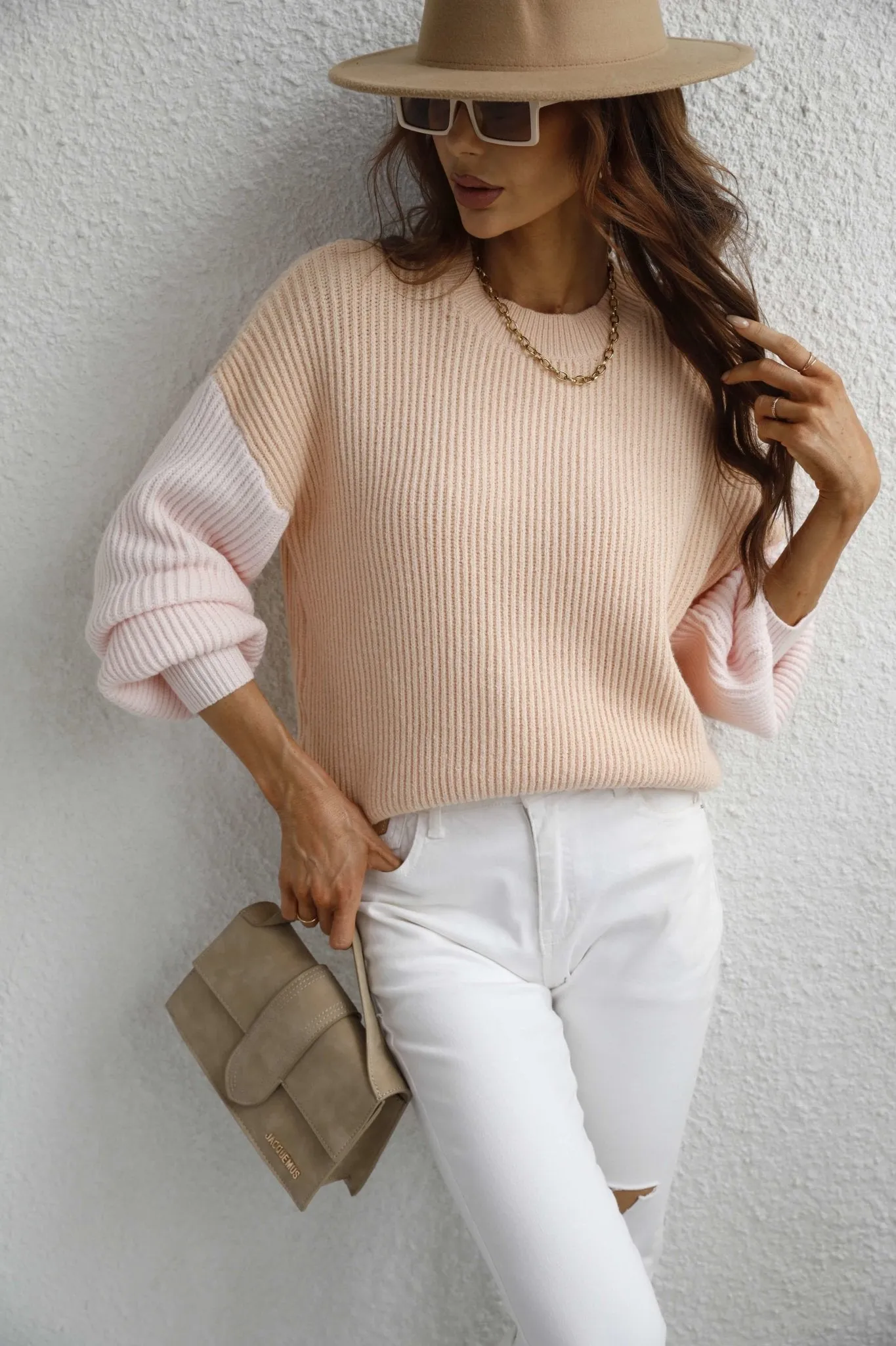 Rowan Two-Tone Dropped Shoulder Sweater