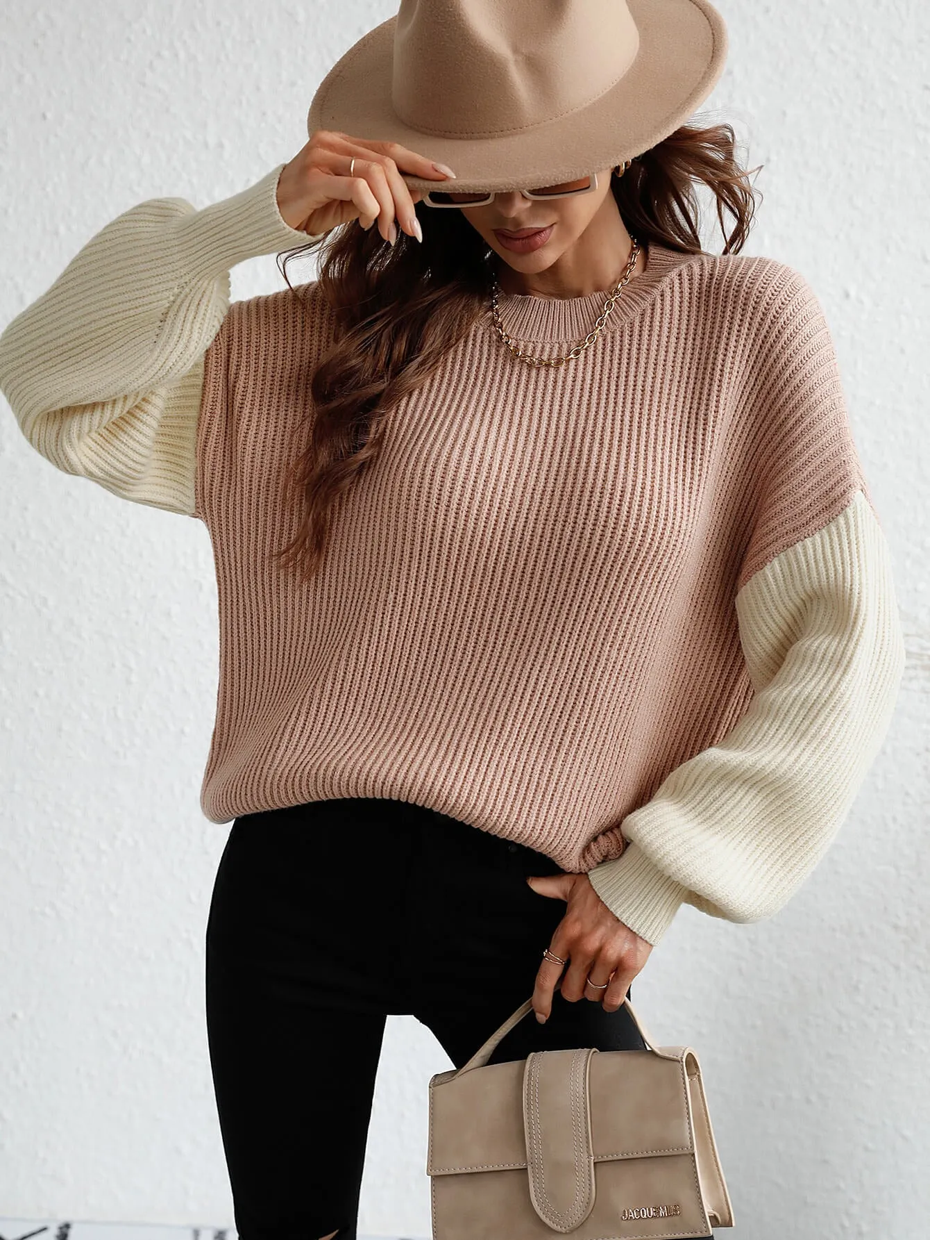 Rowan Two-Tone Dropped Shoulder Sweater