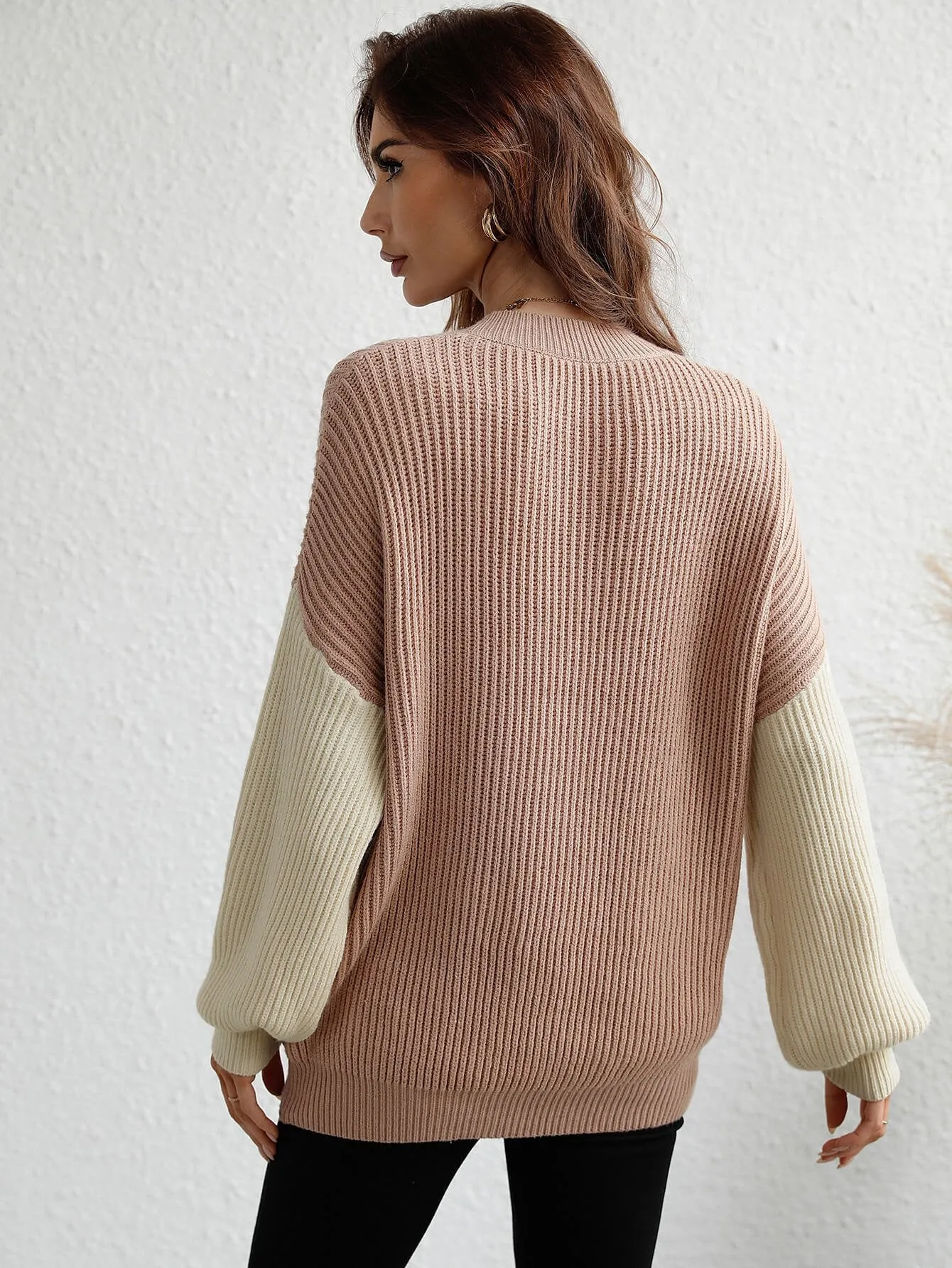 Rowan Two-Tone Dropped Shoulder Sweater