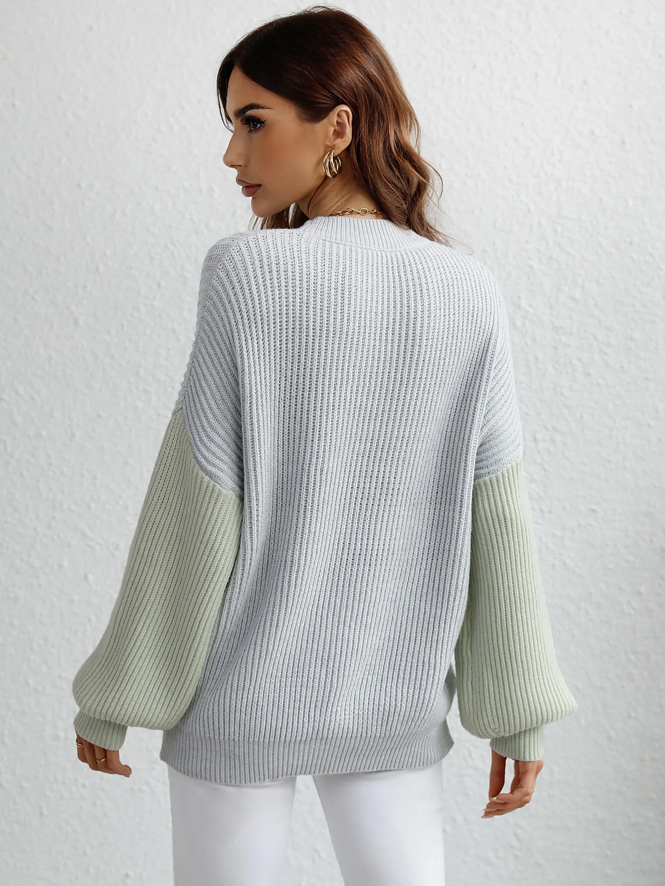 Rowan Two-Tone Dropped Shoulder Sweater