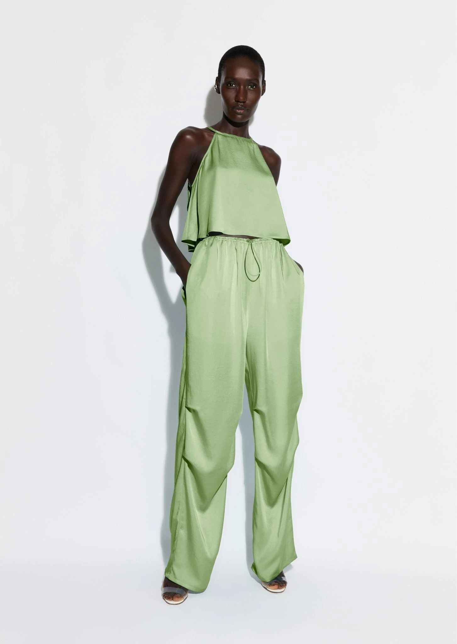 --Satin Bungee Pant-