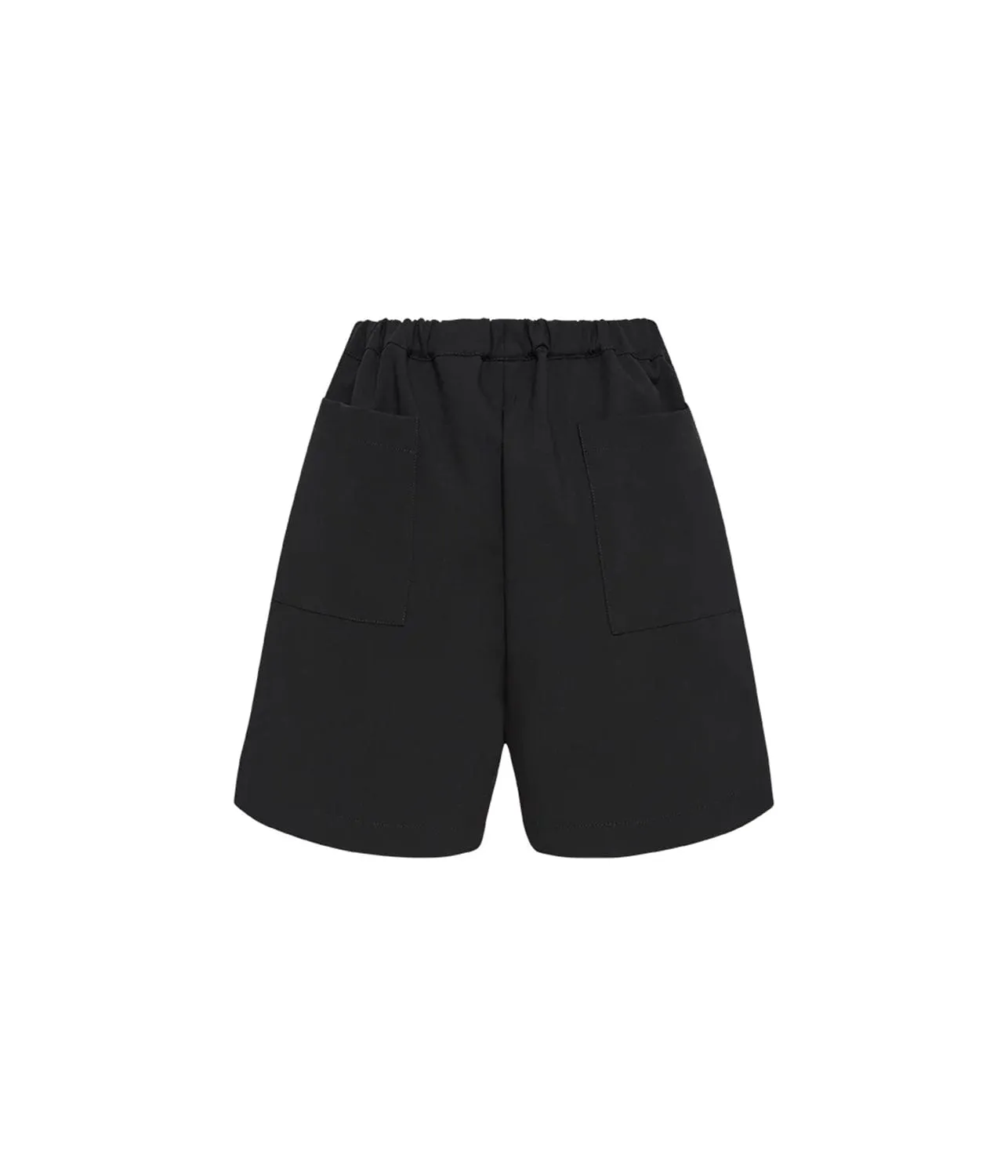 SHORTS WITH PIPING- BLACK