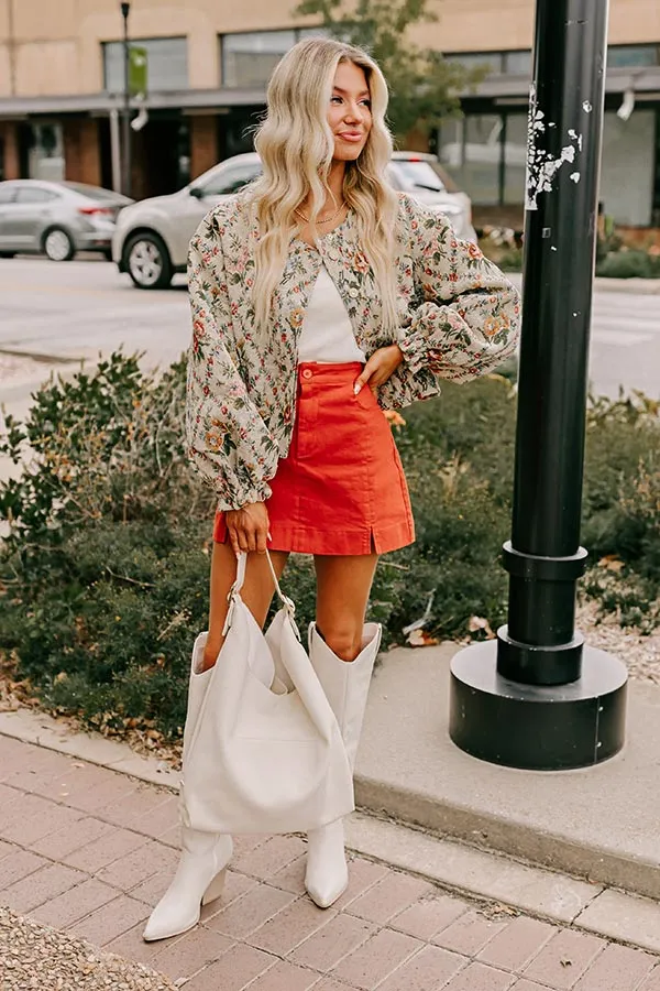 Simply Sweet Floral Bomber Jacket