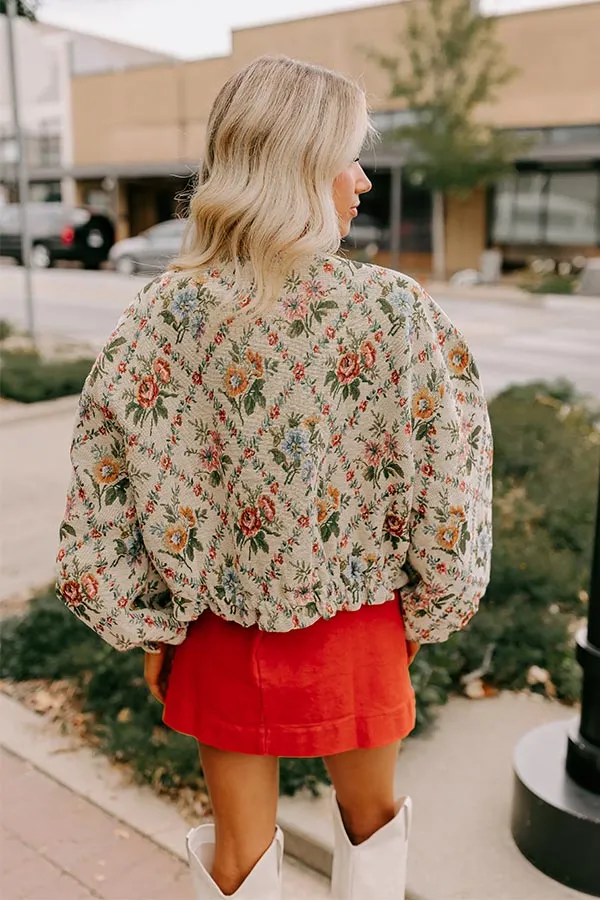 Simply Sweet Floral Bomber Jacket